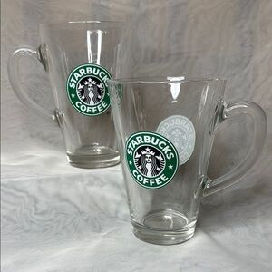 Starbucks Clear Mug Pair